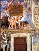 Andrea Mantegna, Inscription with Putti